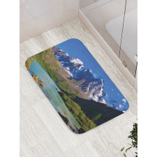 Mountain River Clouds Bath Mat