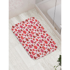 Circles Snowflake Motifs Bath Mat