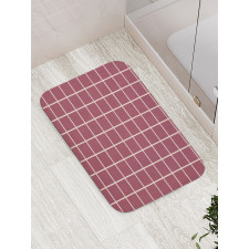 Simplistic Mesh Graphic Art Bath Mat