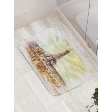 Eiffel Tower Skyline Bath Mat