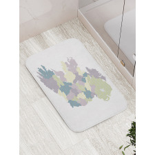 Pastel Tone Graphic Bath Mat