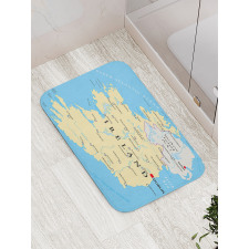 High-Detailed Mapping Bath Mat