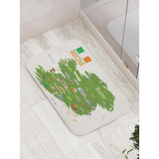 Graphic Cultural Items Bath Mat