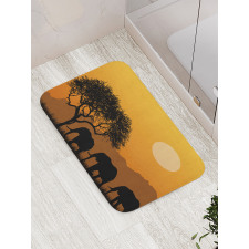 African Silhouette Nature Bath Mat