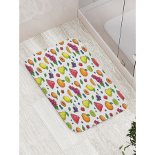 Grapes Kiwi Orange Lemon Bath Mat