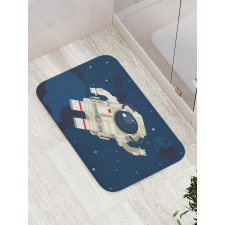 Man Exploring and Waving Bath Mat