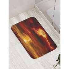 Storm Full Moon Beams Bath Mat