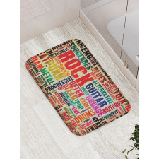 Music Rock 'n' Roll Poster Bath Mat