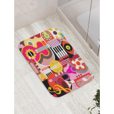 Music Instruments Bath Mat