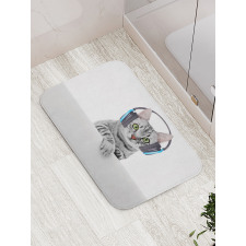 Animal Listening to Music Bath Mat