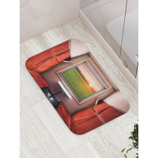 Window Railroad Travel Bath Mat