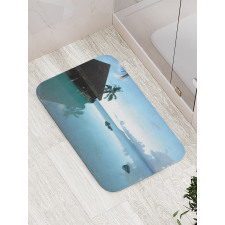 Wooden House Nature Bath Mat