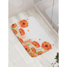 Bridal Watercolor Art Bath Mat