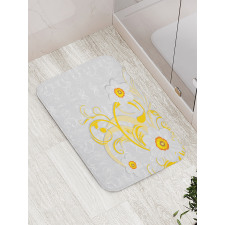 Daffodils Ornaments Art Bath Mat