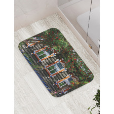 Ornate Wooden Shutters Bath Mat