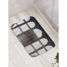 Grunge Farmhouse Door Bath Mat