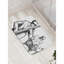 Jazz Band Musicians Bath Mat