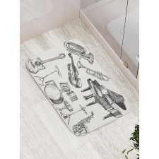 Musical Instruments Bath Mat