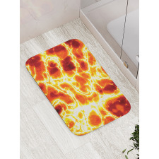 Hot Burning Lava Fire Bath Mat