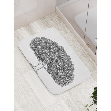 Engraved Style Apple Tree Bath Mat