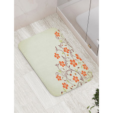 Ladybugs Flowers Spring Bath Mat