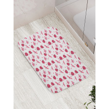 Dragonfly Ladybugs Hearts Bath Mat