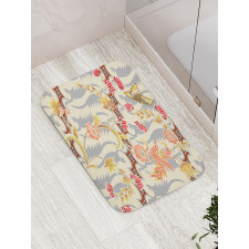 Flower Butterfly Spring Bath Mat