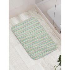 Vertical Irregular Bars Motif Bath Mat