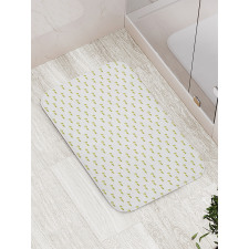 Minimal Flowers Nature Art Bath Mat