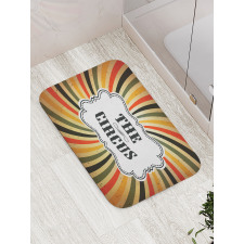 Grunge Vintage Rays and Text Bath Mat