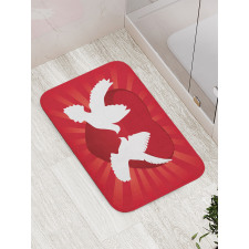 Doves Peace Symbol Romantic Bath Mat