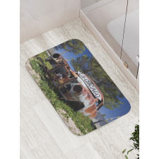 Old Abandoned Car USA Bath Mat