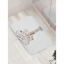 Instrument Tambourine Trumpet Bath Mat