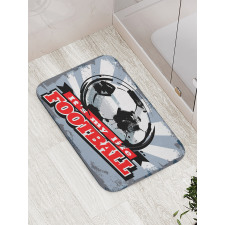 Grungy Football Pop Art Bath Mat