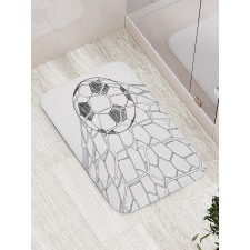 Soccer Ball in Net Bath Mat