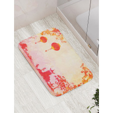 Chinese Lanterns Building Bath Mat