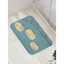 Lanterns Hanging on Tree Bath Mat