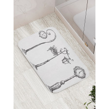 Street Clocks Urban Bath Mat