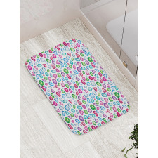 Hearts Diamonds Bridal Bath Mat