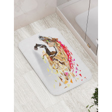 Abstract Art Wild Horse Bath Mat
