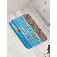 Olympics Swimming Race Bath Mat