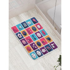 Bowling Collage Bath Mat