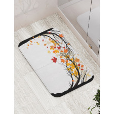 Trees with Dried Leaves Bath Mat