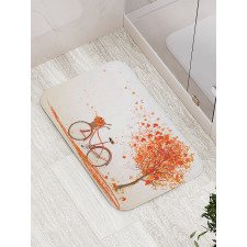 Orange Autumn Tree Bath Mat