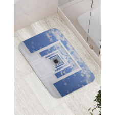 Sky Clouds on Walls Bath Mat