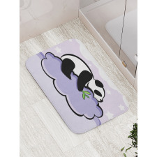 Sleeping Panda on Cloud Bath Mat