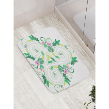 Celtic Curved Lines Art Bath Mat