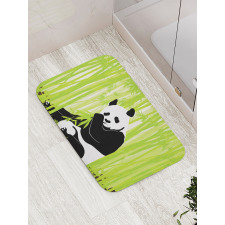 Panda in Bamboo Forest Bath Mat