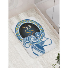 Aquarius Sign Bath Mat