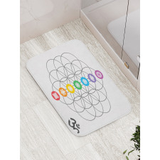 Chakra Point Rings Bath Mat